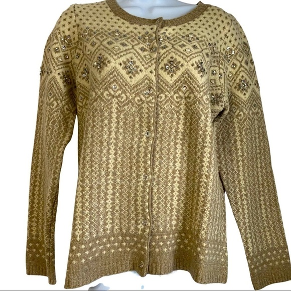 Telluride excellent button down sweater lambs wool - Picture 1 of 8